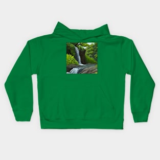 Tropical Waterfall Kids Hoodie